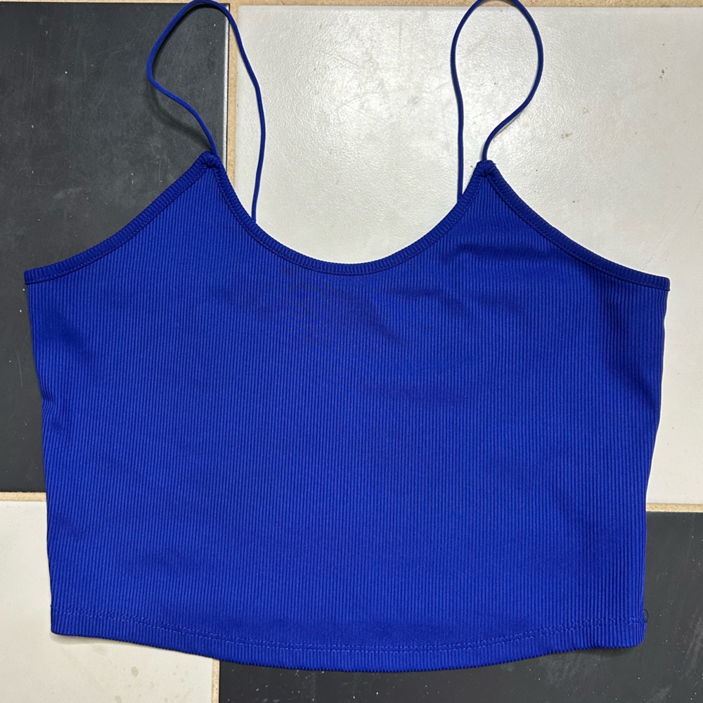 Royal Blue Ribbed Top